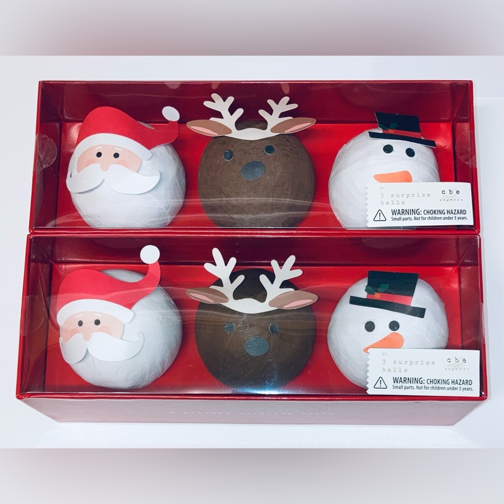 CBE Paperie Christmas Surprise Balls Party Favors - NEW! 2 boxes of 3.